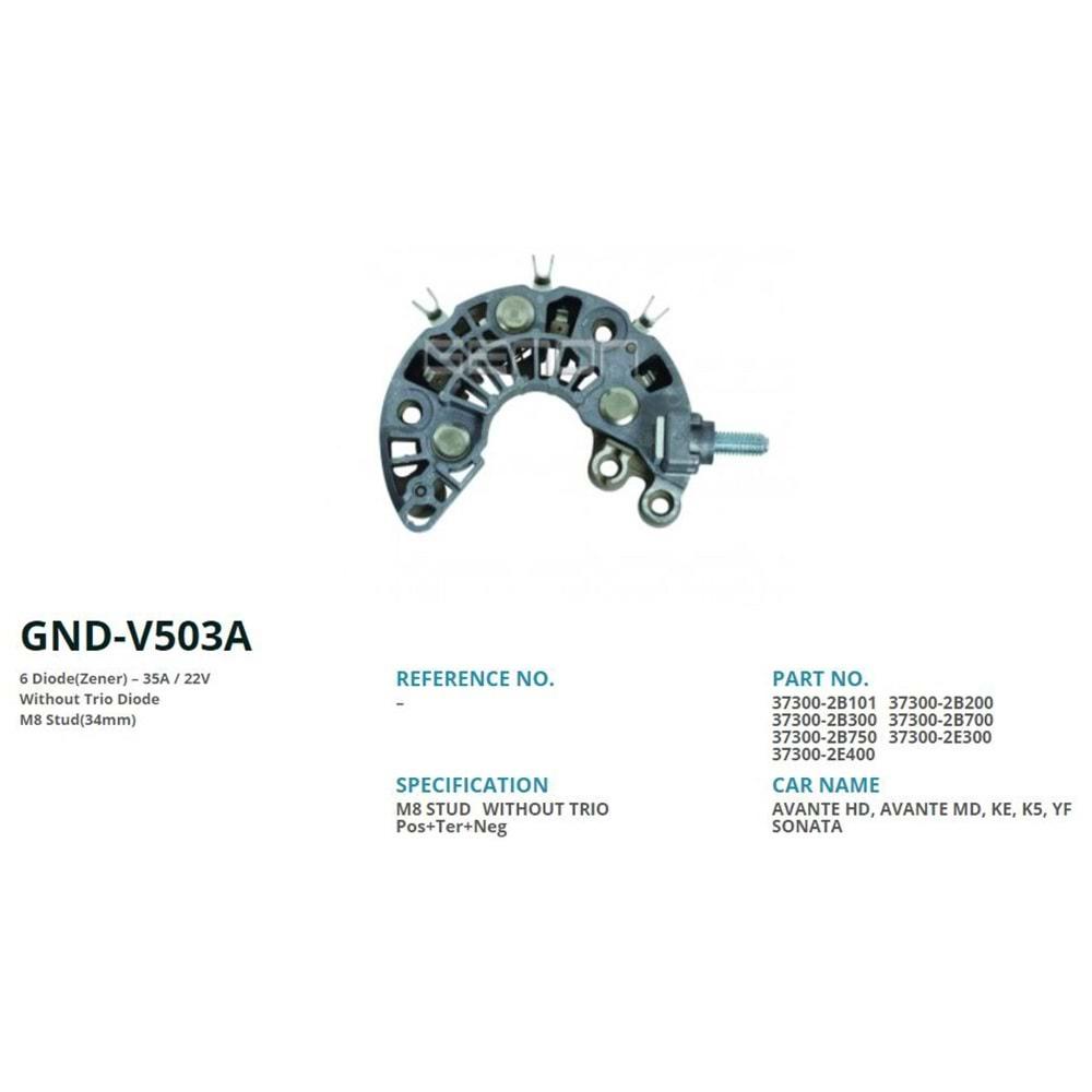 ALTERNATOR DIOT TABLASI HYUNDAI AVANTE HD - MD - KE - K5 - YF SONATA - ELENTRA 34mm (6 DIOT) M8