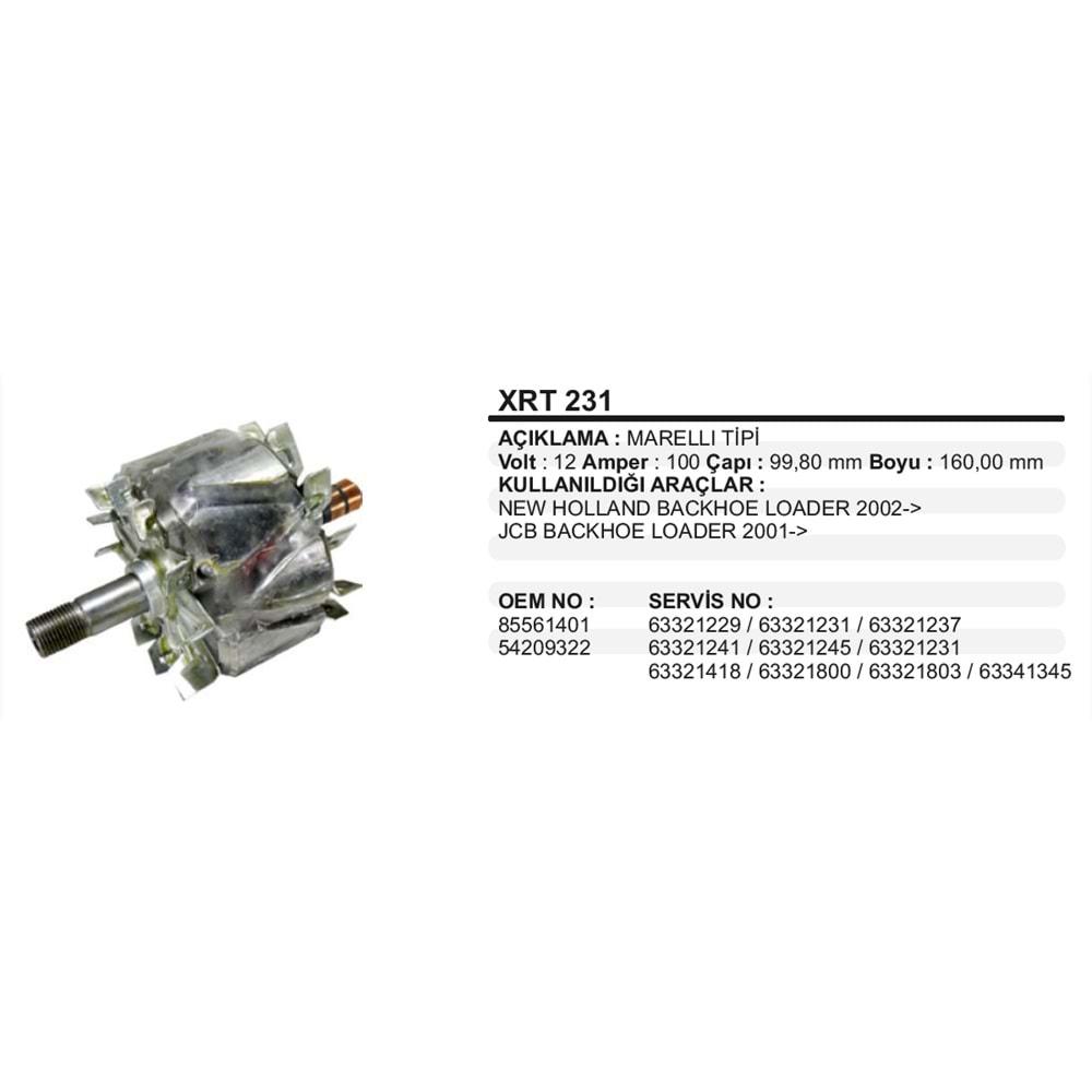 ROTOR MARELLI 12V 100A NEW HOLLAND JCB