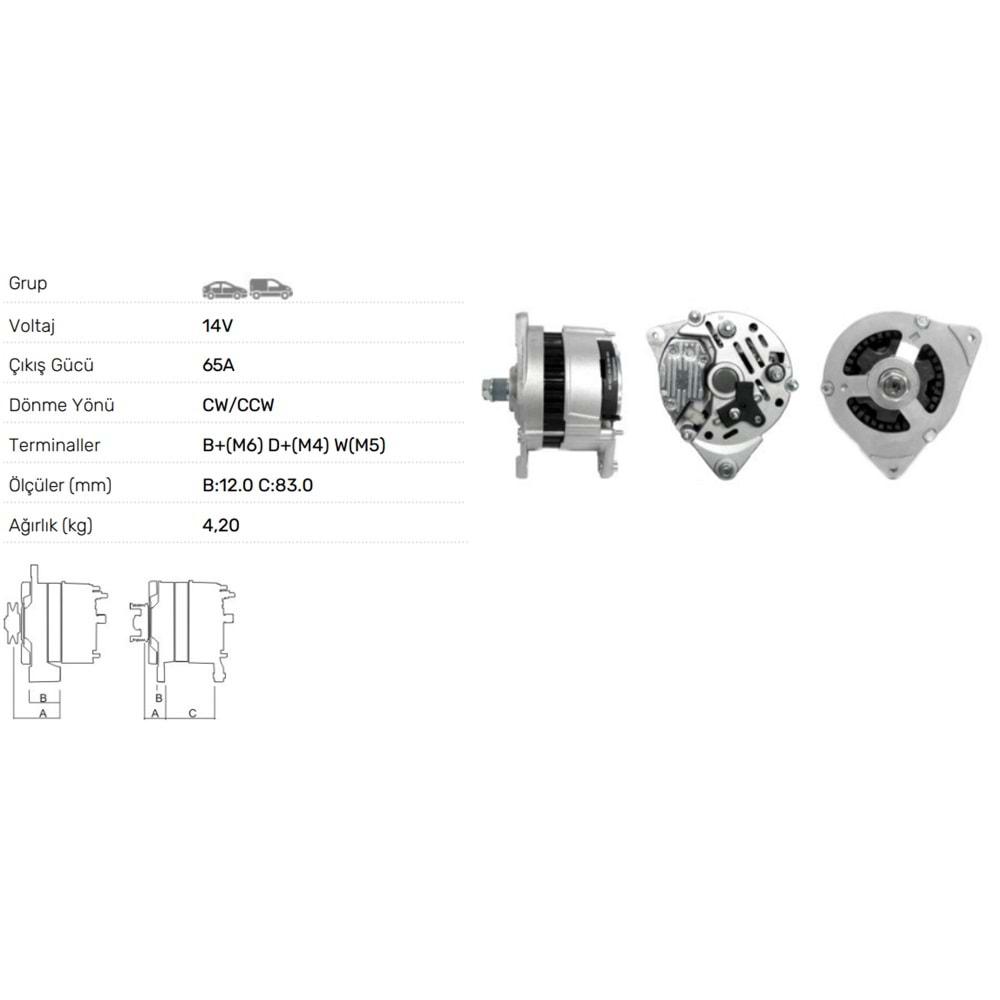 ALT DINAMO A127 65A