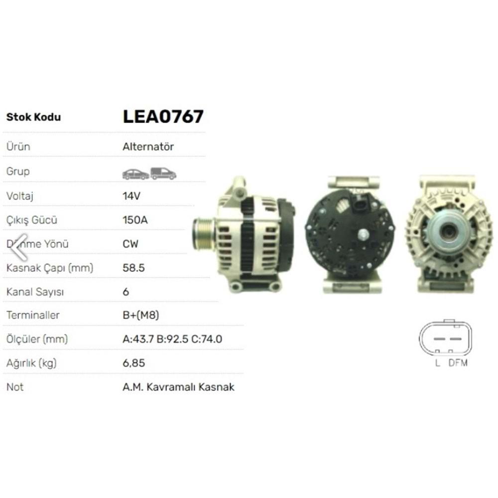 ALTERNATOR 14V/150A TRANSIT V347 CITROEN JUMPERFIAT DUCATO 15, 17 JTD FORD LAND ROVER PEUGEOT