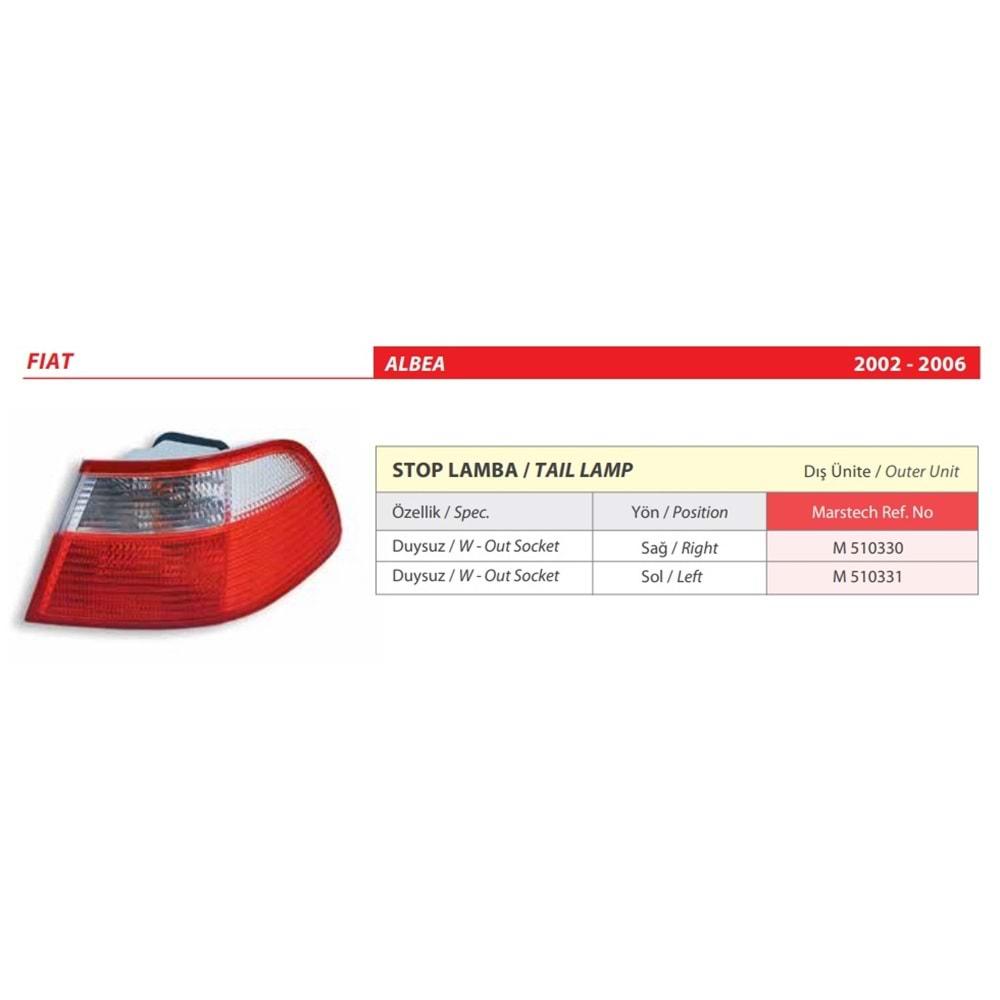 STOP LAMBA DUYSUZ DIS UNITE FIAT ALBEA 02-06 SOL