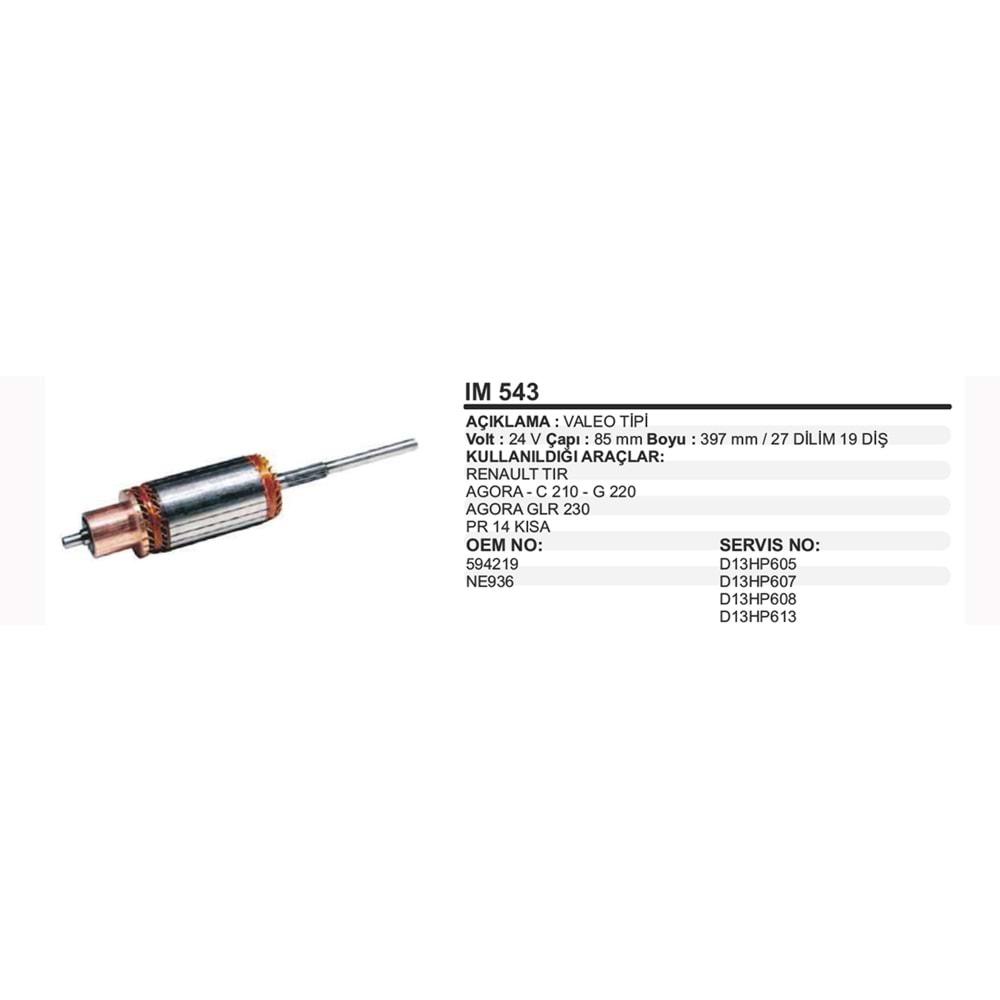 MARS KOLLEKTOR 24V 19 DIS VALEO TIPI RENAULT TIR AGORA C210 G220 GLR 230 PR14 KISA