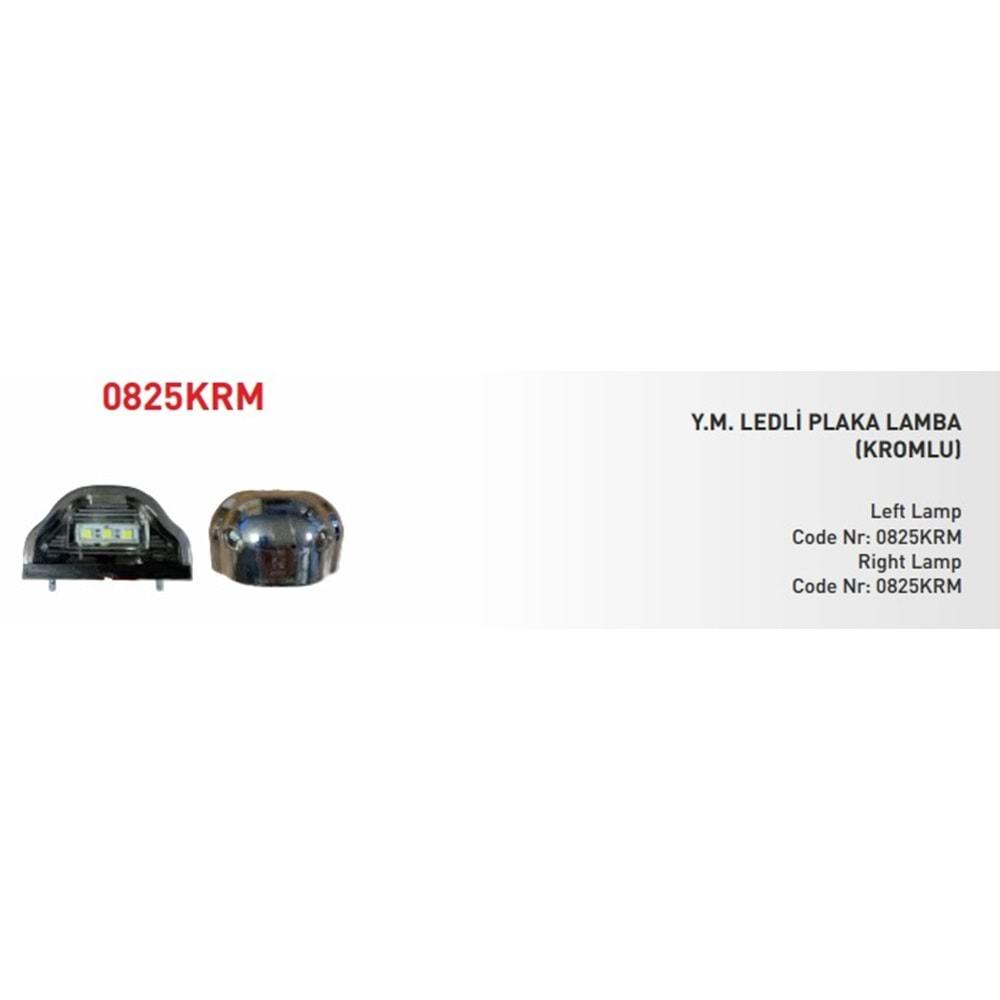 Y.M. LEDLİ PLAKA LAMBA KROMLU