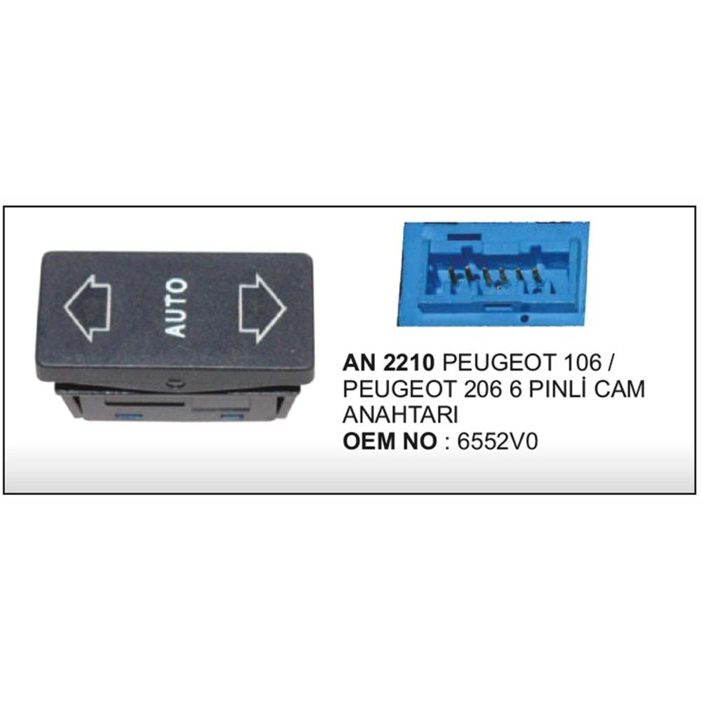 CAM ANAHTARI 6 PIN PEUGEOT 106 206