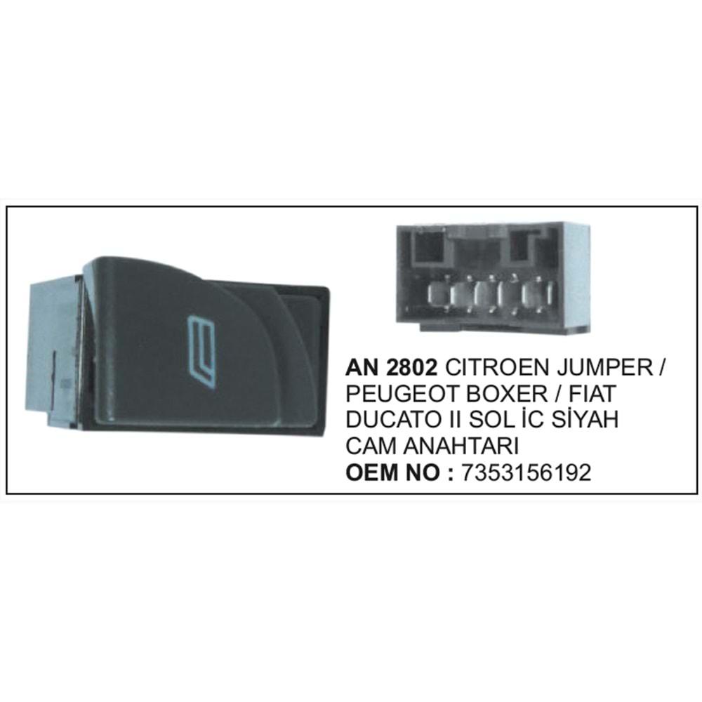 CAM ACMA KAPAMA ANAHTARI SIYAH JUMPER BOXER DUCATO II SOL IC