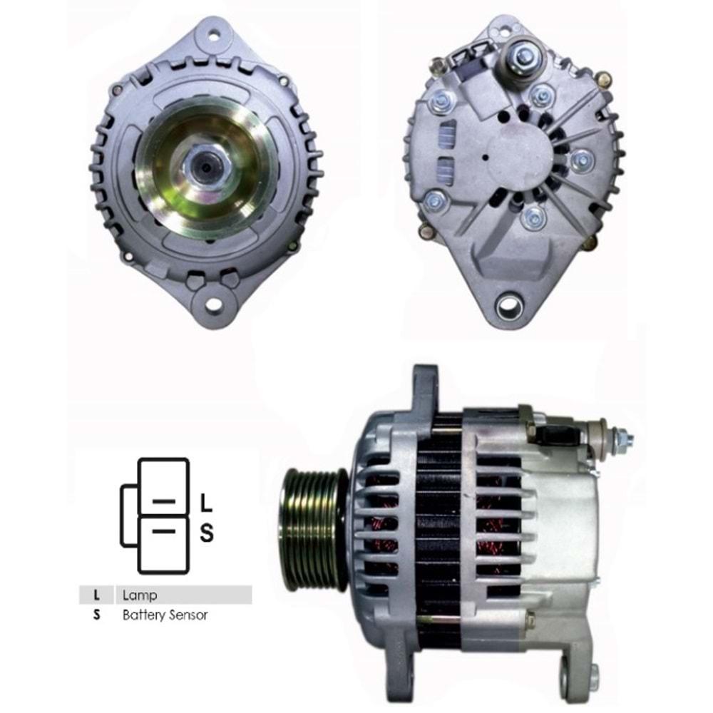 ALT DINAMO 12V 90A HITACHI TIPI ISUZU DMAX 2,5 3.0 TD 05- 4JJ1 VAKUMSUZ