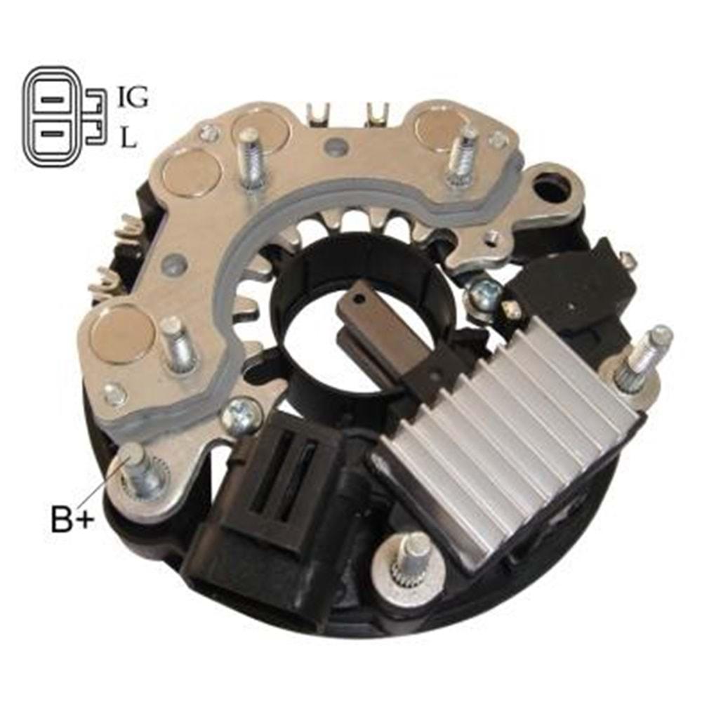 ALT DIOT TABLASI + KONJEKTOR 14.5V 80A 8 DIOT HITACHI TIPI NISSAN NAVARA PARTHFINDER D22 PICK UP