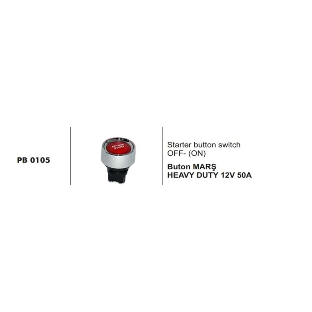 BUTON MARŞ HEAVY DUTY 12V 50A