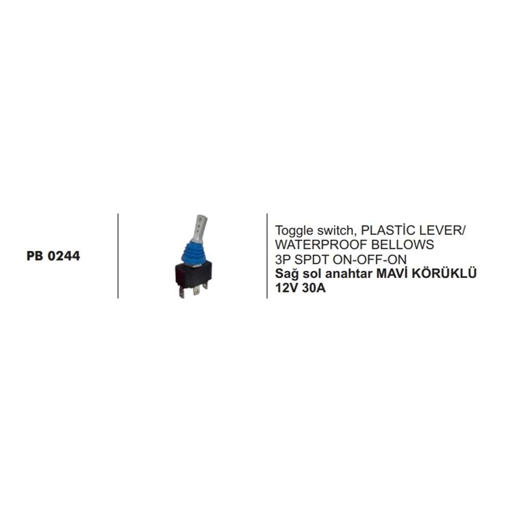 SAĞ-SOL ANAHTAR MAVİ KÖRÜKLÜ 12V 40A