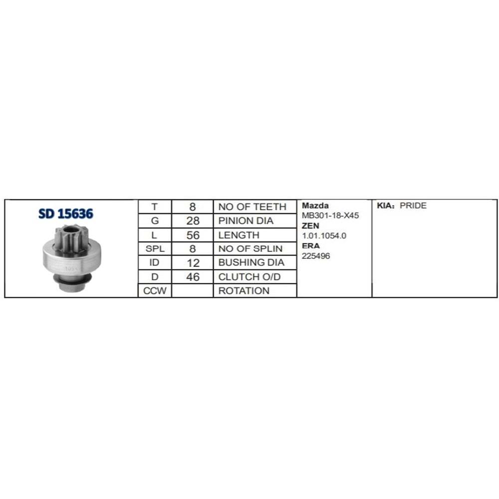 M.DİŞLİSİ ZEN 1054 8 DIS,CCW KIA PRIDE,RENAULT MAS