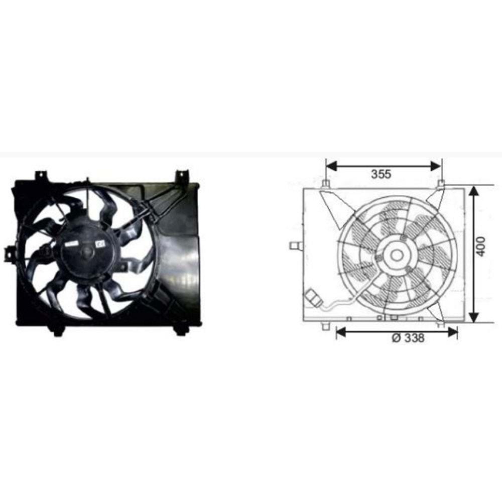 FAN MOTORU HYUNDAI I-10 2008->2012