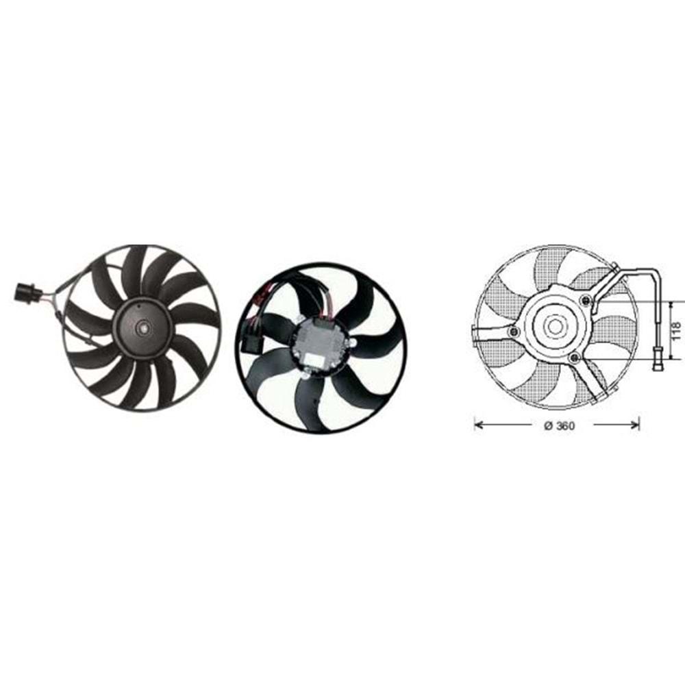 FAN MOTORU VW PASSAT 2005> 2.0 TDI 140HP