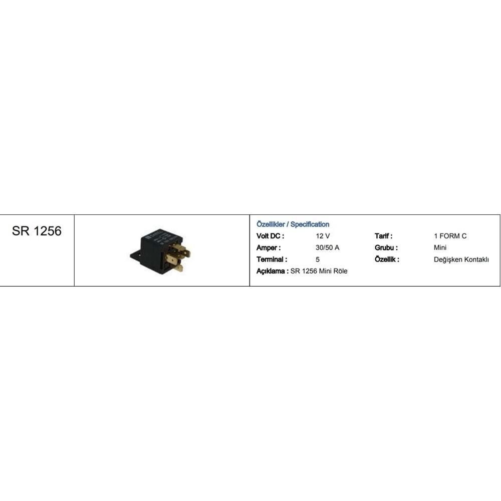 12V MİNİ ROLE 50A 5 UÇLU
