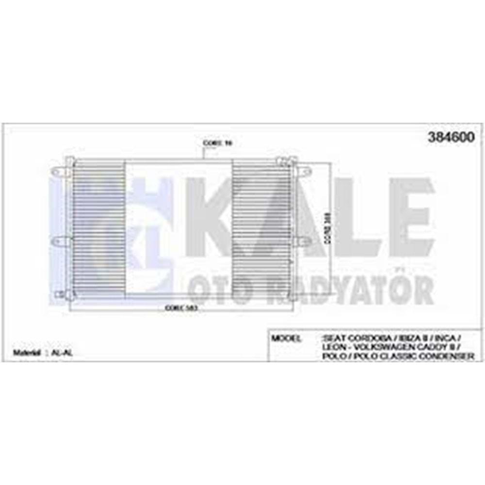 RADYATOR KLIMA POLO 95-99 CADDY 2-CORDOBA 93-99