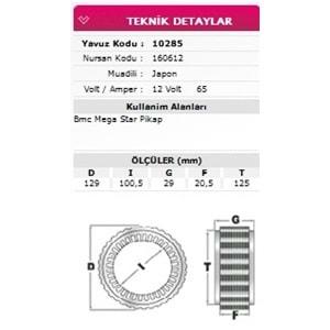 ALT STATOR BMC MEGA STAR PICK-UP 12V 65A 160612