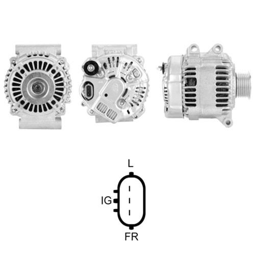 ALTERNATOR 12V 105 AMP MINI COOPER 1.6 - ONE 1.4ı - 1.6 (102211-2222)
