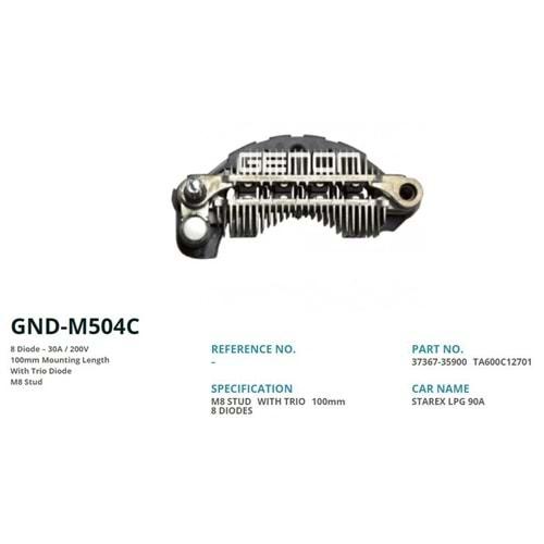 ALTERNATOR DIOT TABLASI 90 AMP HYUNDAI STAREX 100mm (8 DIOT) M8