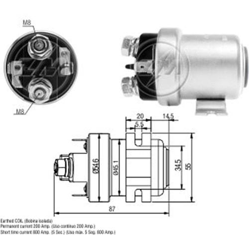 MARS OTOMATIGI 12V 200 AMPER UNIVERSAL TIP ARA OTOMATIK