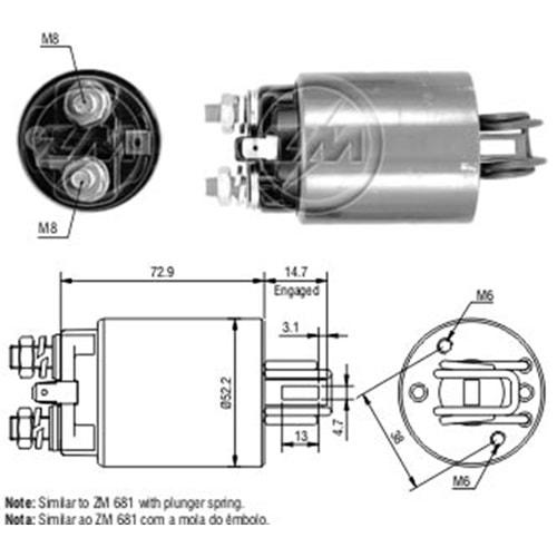 MARS OTOMATIGI 12V NISSAN 510 - 610 - 620 - 710 - SUNNY / RENAULT R12 - R15 - R17 (SHI-0582)
