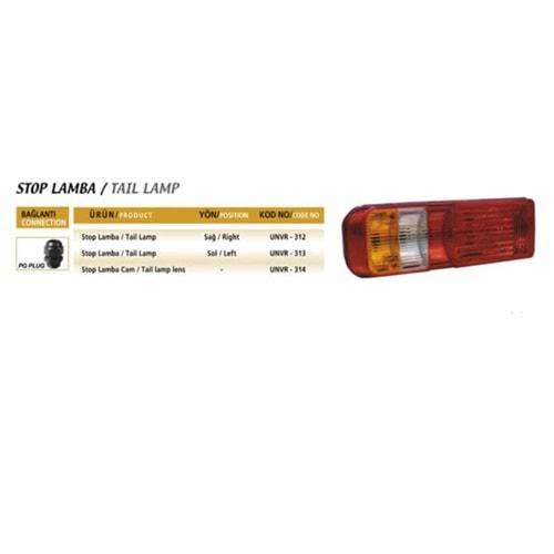 STOP LAMBA KABLOLU KONNEKTORLU FORD OTOSAN KAMYON