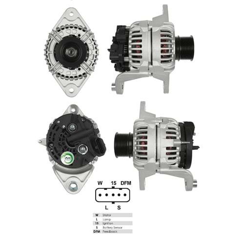 ALTERNATÖR BOSCH 24V 80A VOLVO 2000-->F12-FH14-FH16 PREMIUM