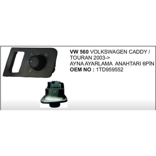 AYNA AYAR ANAHTAR VW.CADDY TOURAN 2003>