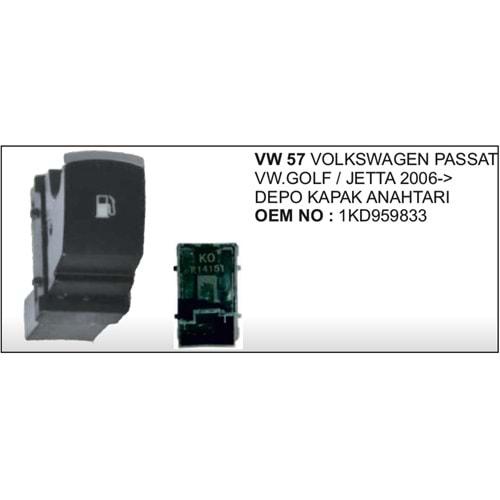 DEPO KAPAK ANAHTARI VW GOLF PASSAT JETTA 06-