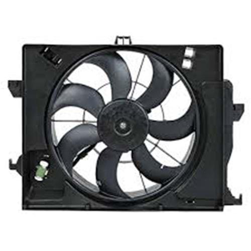RADYATOR FANI KOMPLE- ACCENT- BLUE DIZEL 15> / RIO 15> (KORESTAR)