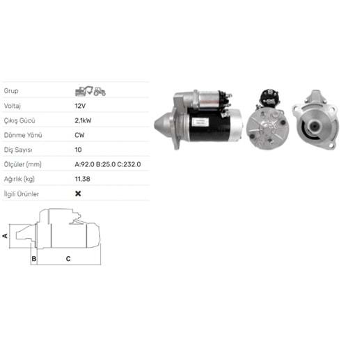 MARS MOTORU TRAKTOR 2M 113 12V 2