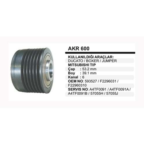 ALT KASNAK RULMANLI DUCATO BOXER JUMPER