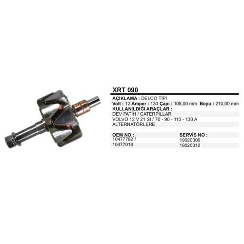 ALT ROTOR 12V DELCO 70A 22SI DEV FATIH