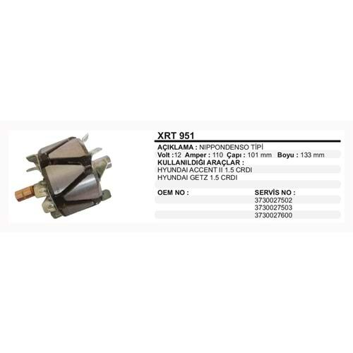 ALT ROTOR 12V 120A N.DENSO ACCENT