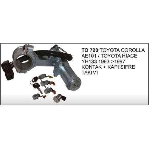 KONTAK + KAPI SIFRE TAKIM COROLLA HIACE 93>97