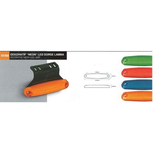 NEON PARMAK LED LAMBA BRAKETLİ SARI