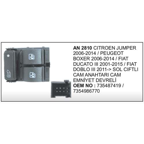 CAM ACMA KAPAMA ANAHTARI JUMPER BOXER DUCATO II SOL CIFTLI CAM
