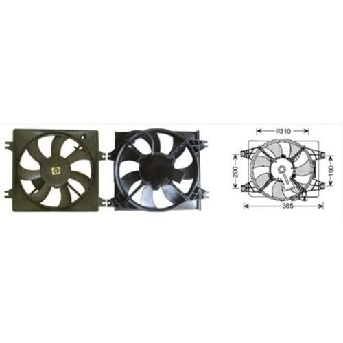 FAN MOTORU HYUNDAI ACCENT 00>06 1,3-1,5