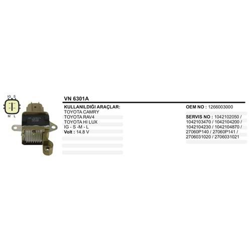 ALT KONJEKTOR NIPPON DENSO TIP TOYOTA CAMRY RAV4 2004