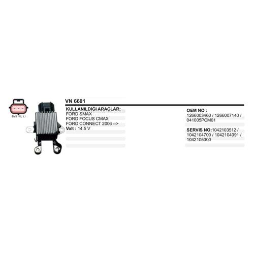 ALT KONJEKTOR 12V DENSO FORD FOCUS C-MAX S-MAX 2003
