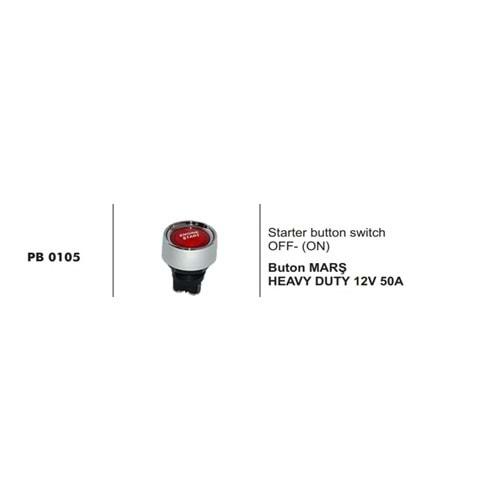 BUTON MARŞ HEAVY DUTY 12V 50A