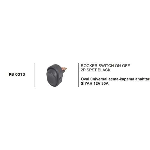 OVAL ÜNİVERSAL AÇMA-KAPAMA ANH.SİYAH 12V 30A