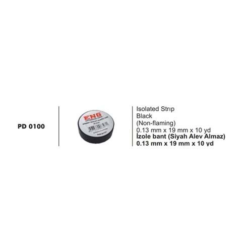 İZOLE BANT (SİYAH-ALEV ALMAZ) 0.13MMX19MM10YD