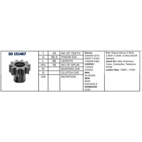 M.DİŞLİ KAFASI 11 DİŞ HİNO N.DENSO