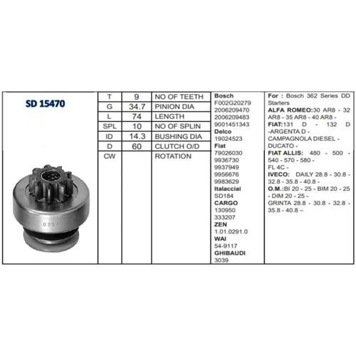 M.DİŞLİSİ 9 DİŞ IVECO Y.M.50NC