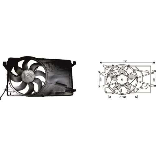FAN MOTORU FORD FOCUS 2003->