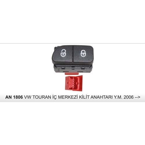 VW TOURAN İÇ MERKEZİ KİLİT ANAHTARI YM.2006-->